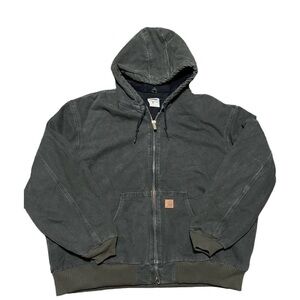 Carhartt Loose Fit Washed Insulated Duck Jacket Men’s 4XL Olive